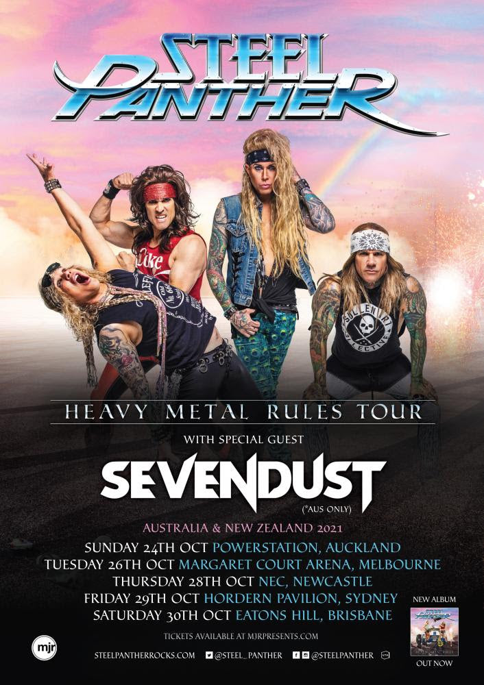 Steel Panther 'Heavy Metal Rules' tour with Sevendust re-scheduled until October 2021