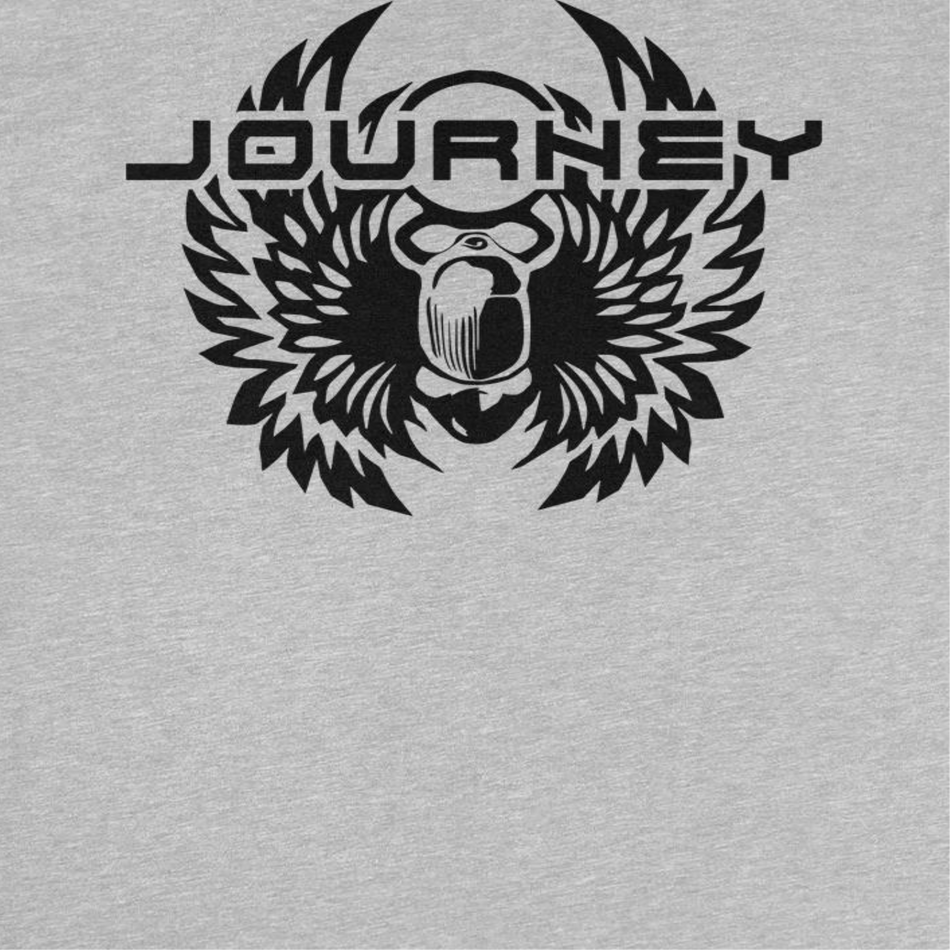 Journey Black Solid Logo Sport Grey T-Shirt
