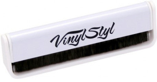 VINYL STYL® VS-A-001 ANTI-STATIC VINYL RECORD CLEANING BRUSH - MICRO FIBER (WHITE)