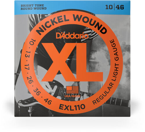 D'ADDARIO EXL110 NICKEL WOUND ELECTRIC GUITAR STRINGS - REGULAR LIGHT 10-46