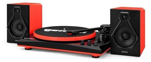 GEMINI TT-900BR TURNTABLE W/ SPEAKERS (RED/BLACK)
