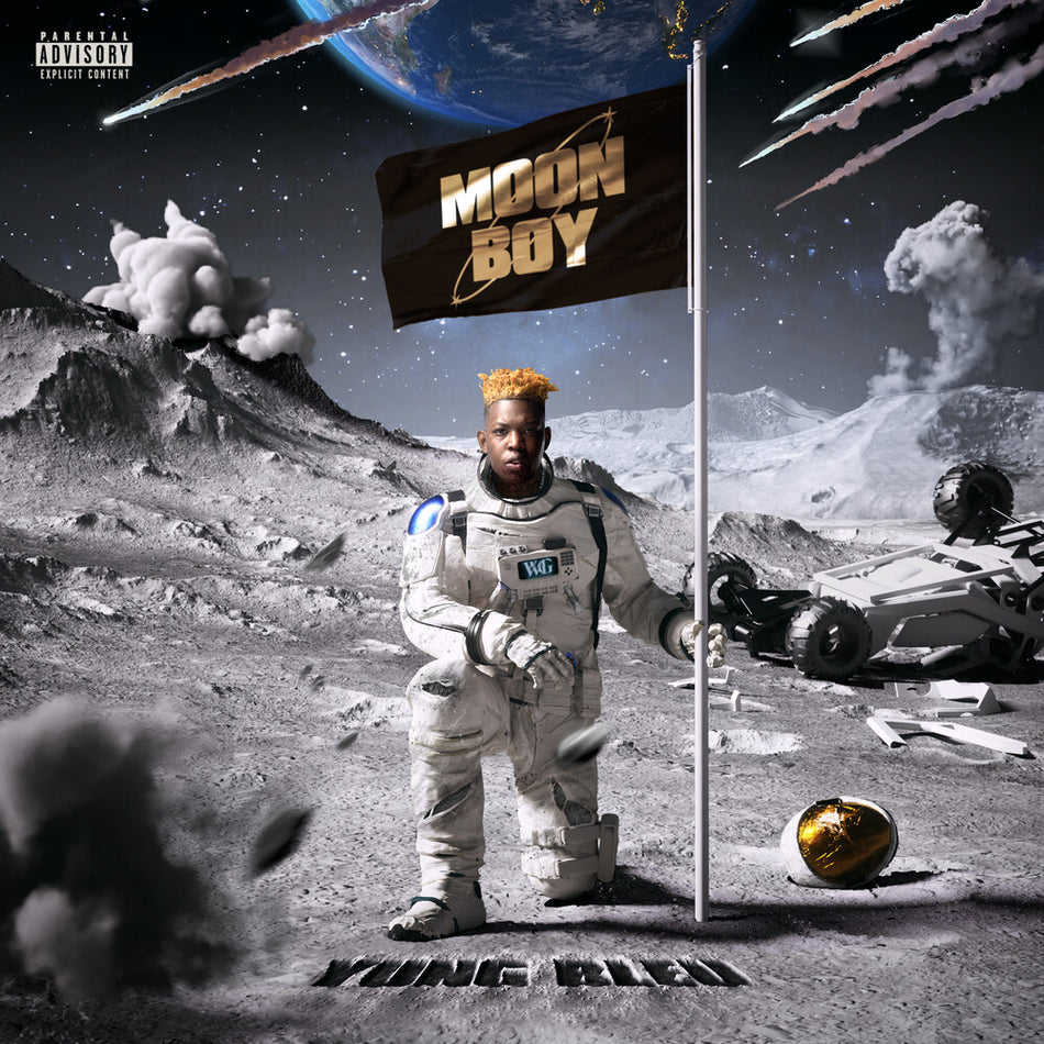 the album cover for Yung Bleu - Moon Boy