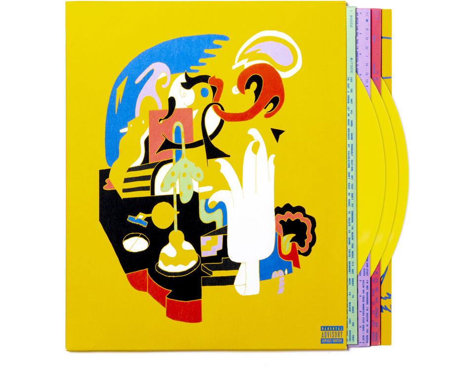 the album cover for Mac Miller - Faces [Opaque Canary Yellow 3LP]
