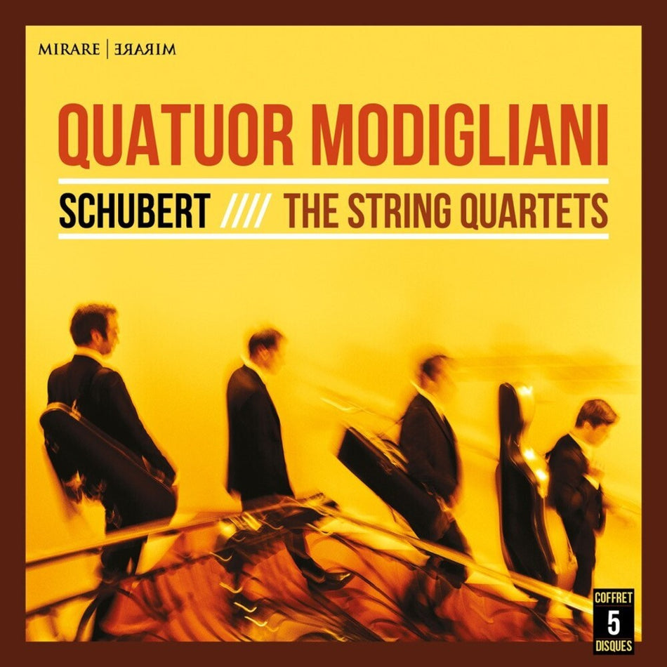 the album cover for Modigliani Quartet - Schubert: The Complete String Quartets
