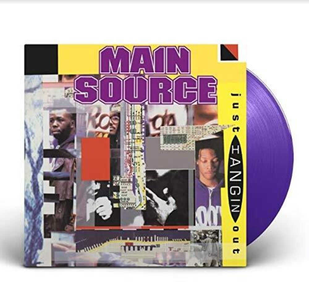 the album cover for Main Source - Just Hangin Out / Live At The Barbecue [Colored Vinyl]