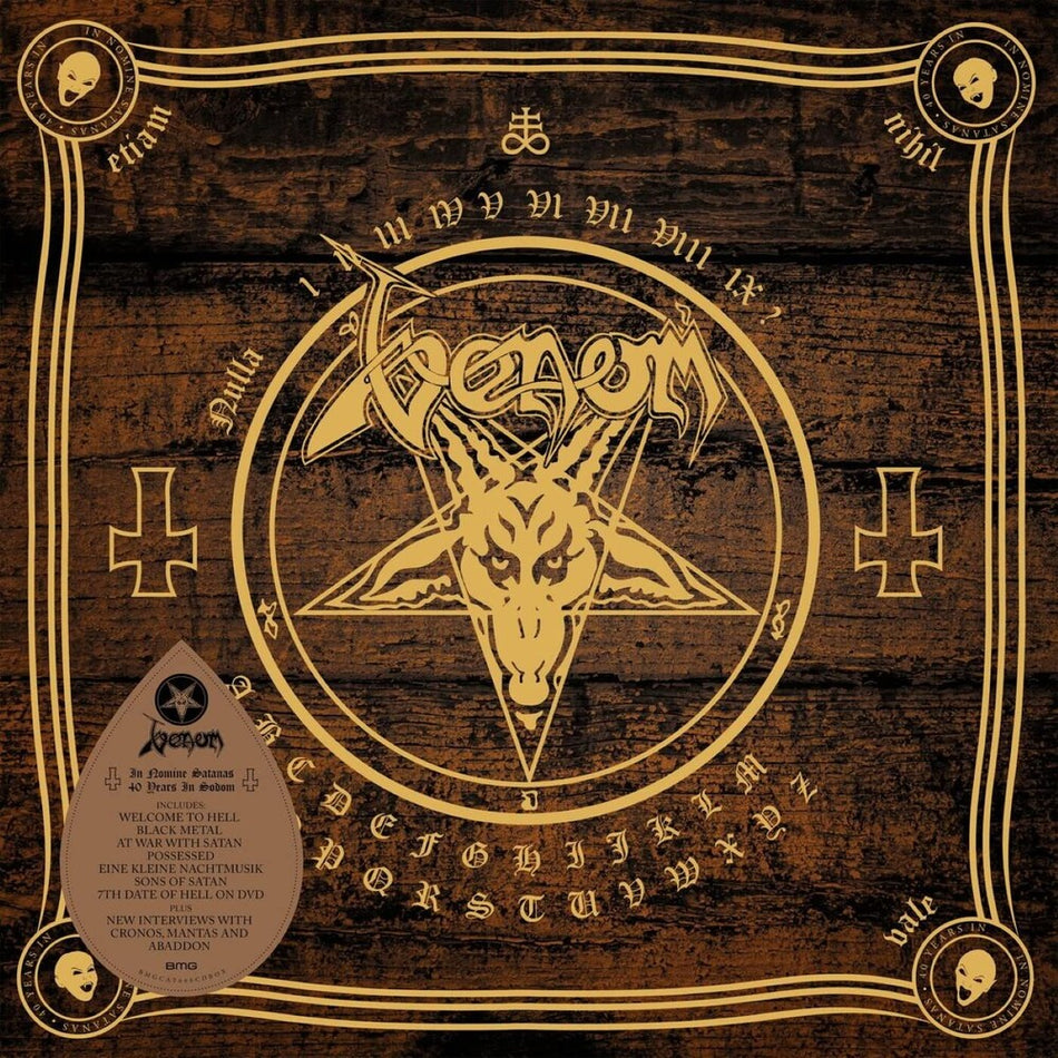 the album cover for Venom - In Nomine Satanas