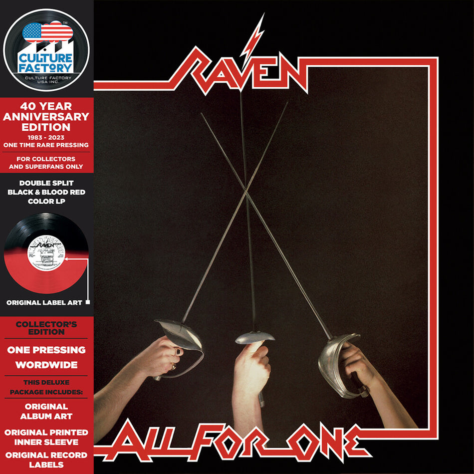 the album cover for Raven - All For One [Colored Vinyl] [Limited Edition] (Aniv) [Reissue]
