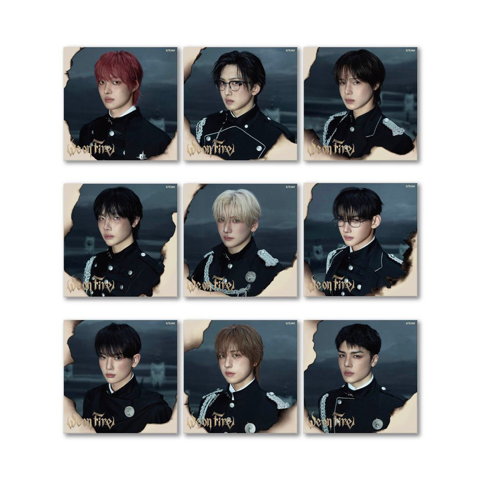 the album cover for &TEAM - 3rd EP 'We On Fire' [Solo ver.]