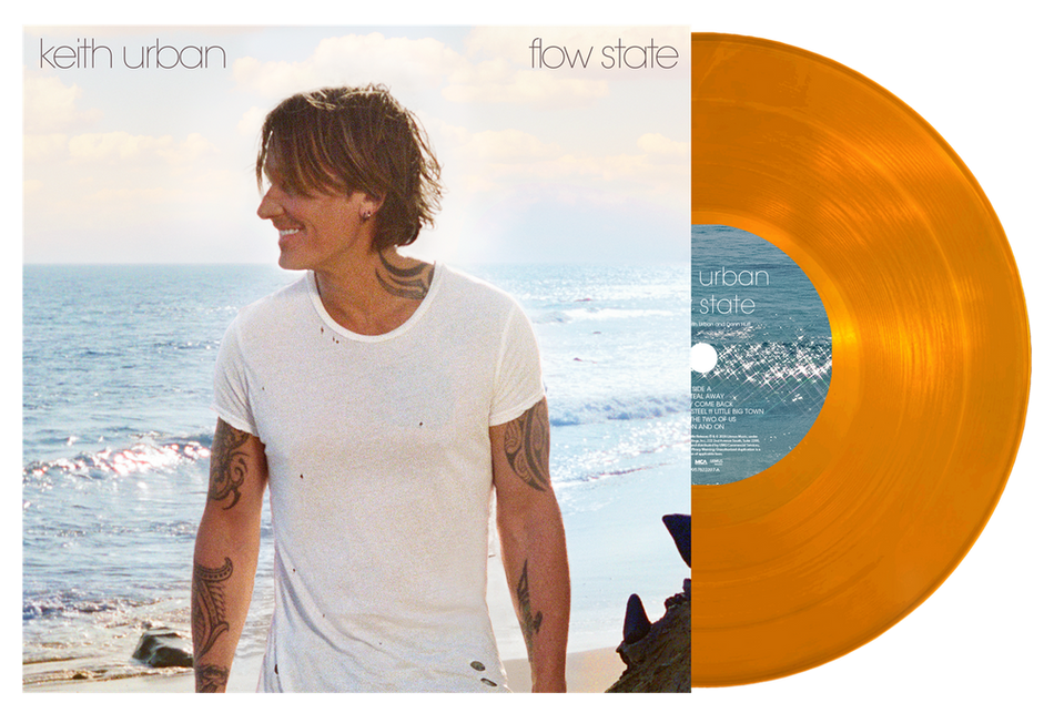 the album cover for Keith Urban - flow state [Translucent Orange]