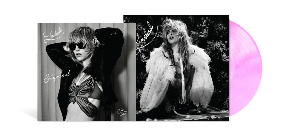 the album cover for Suki Waterhouse - Loveland [Indie Exclusive Pink with Signed Insert]