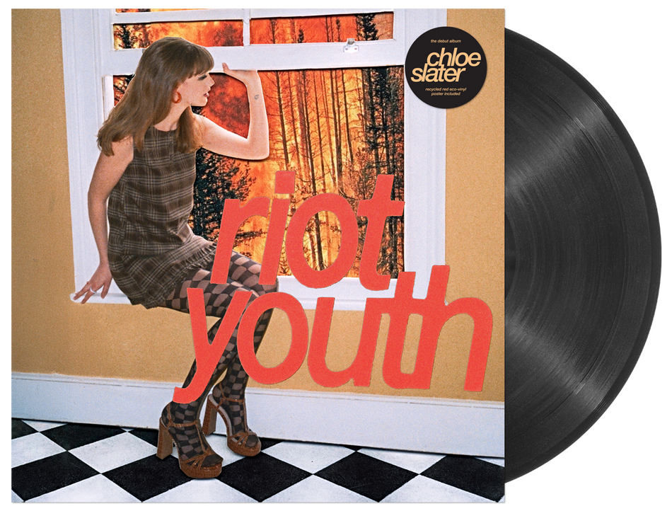 the album cover for Chloe Slater - Riot Youth [Recycled Eco Black with Maxi Poster]