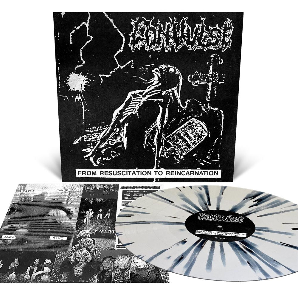 the album cover for Convulse - From Resuscitation To Reincarnation: The Early Years [White with Splatter]