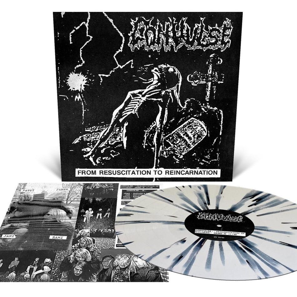 the album cover for Convulse - From Resuscitation To Reincarnation: The Early Years [White with Splatter]