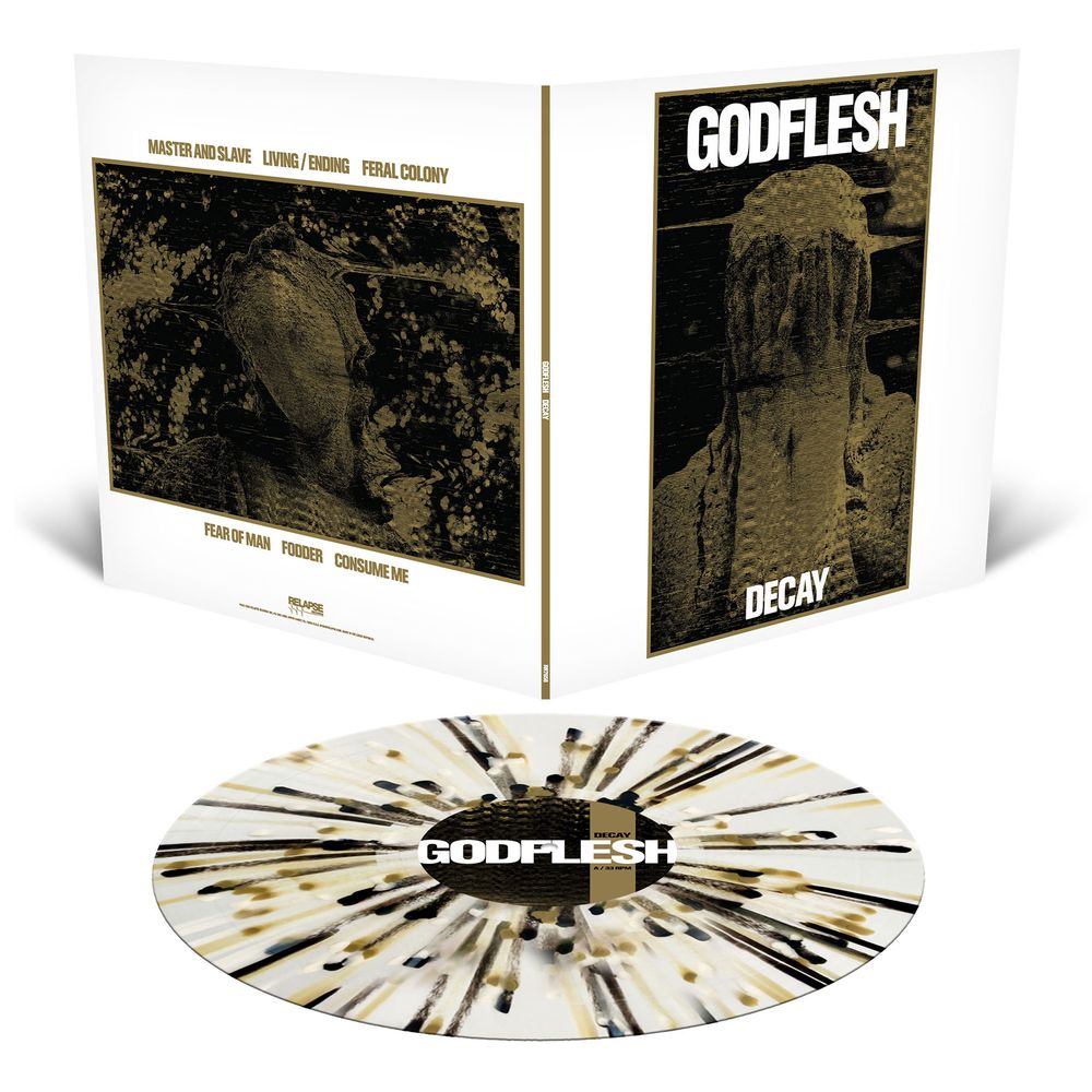 the album cover for Godflesh - Decay [Orchard Indie Exclusive Clear Splatter]