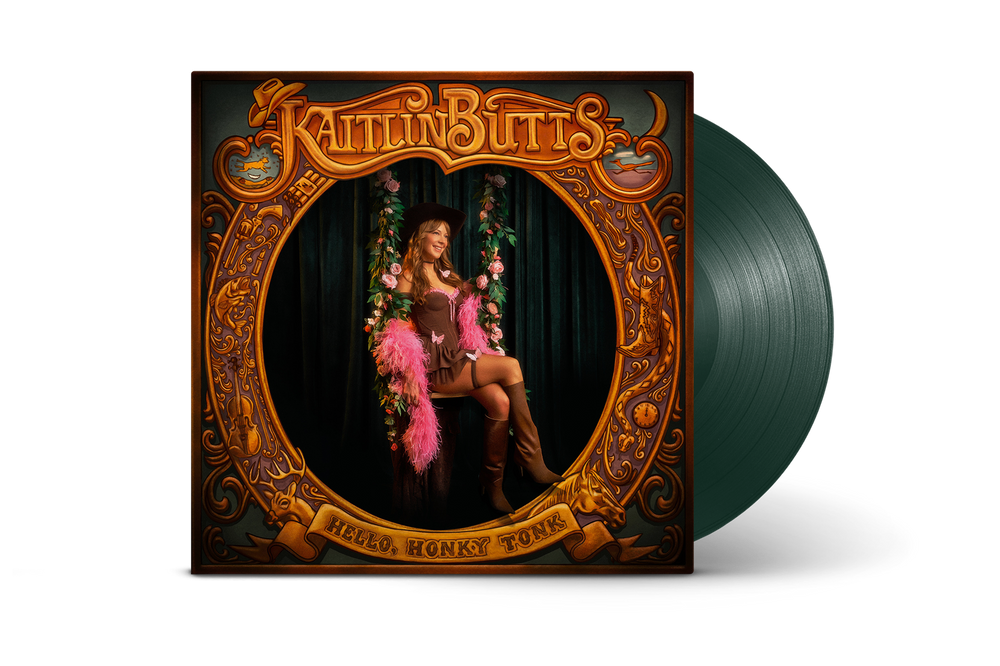 the album cover for Kaitlin Butts - Hello, Honky Tonk [Indie Exclusive Curtain Call Green]