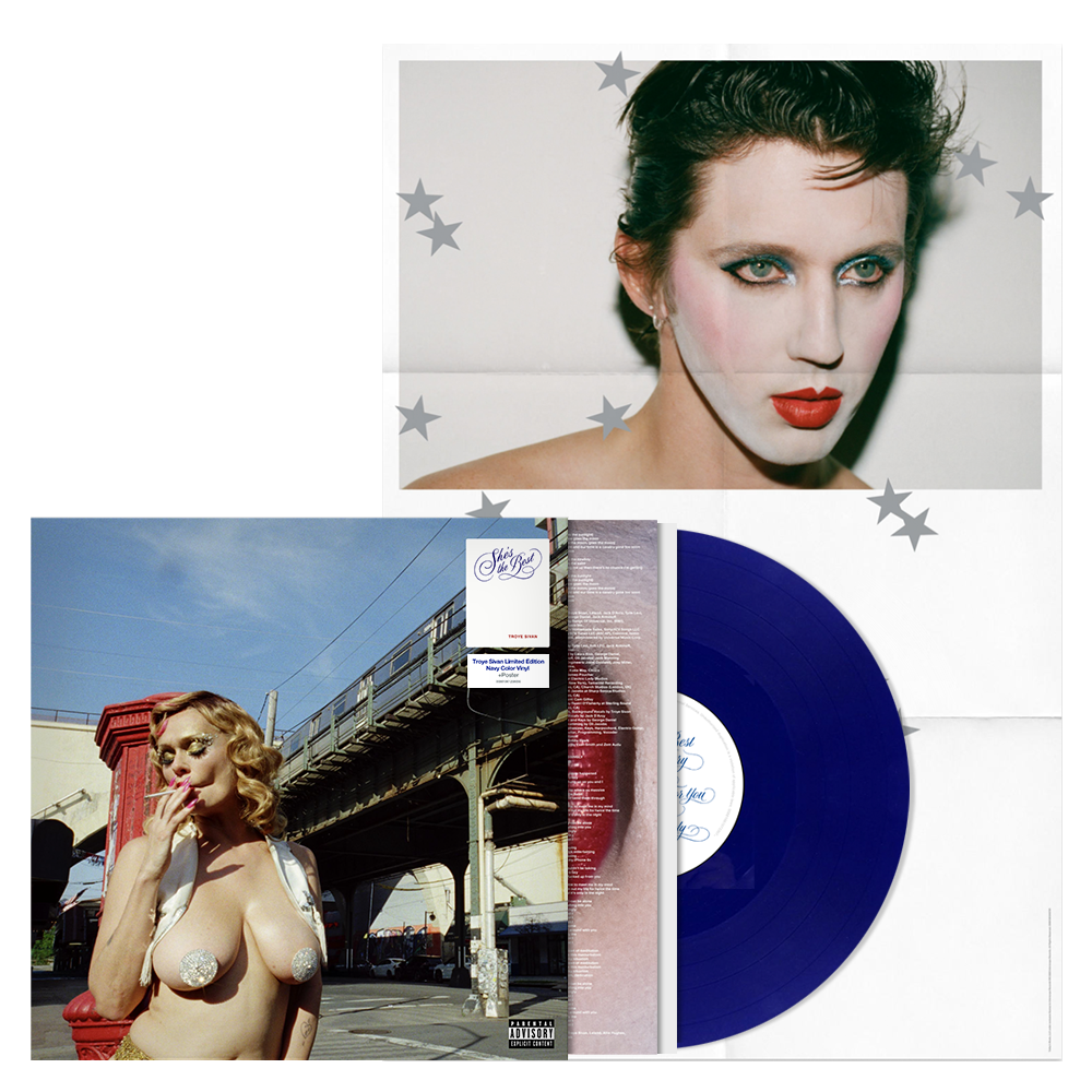 the album cover for Troye Sivan - She's the Best [Indie Exclusive Navy with Poster]
