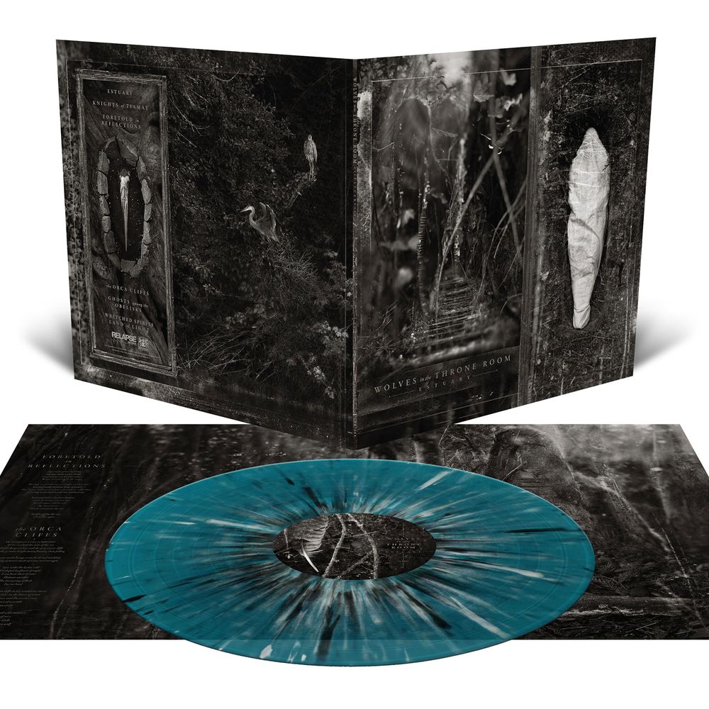 the album cover for Wolves In The Throne Room - Estuary [Orchard Indie Exclusive Sea Blue with Splatter]