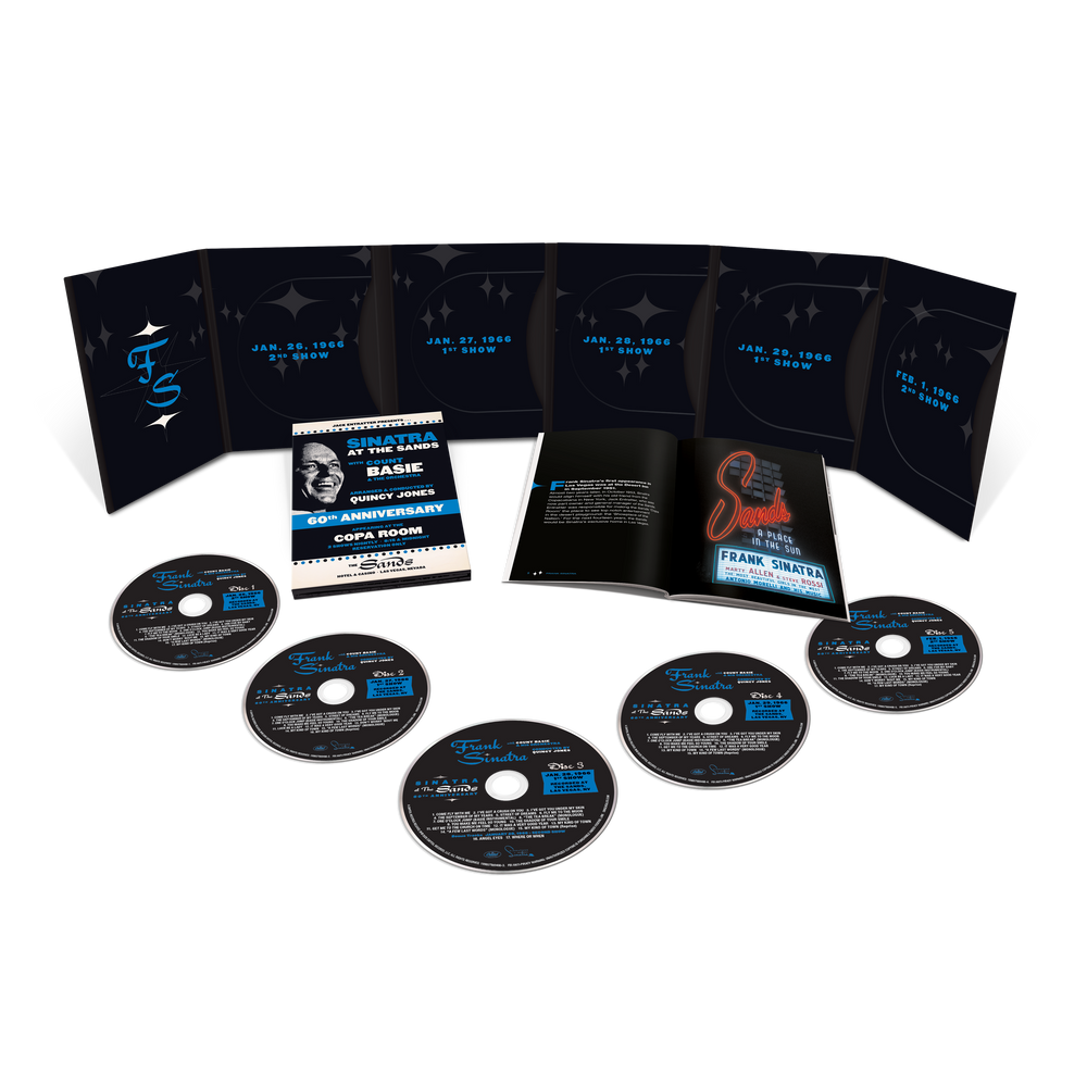 the album cover for Frank Sinatra - Sinatra at the Sands - 60th Anniversary [Deluxe 5 Disc]