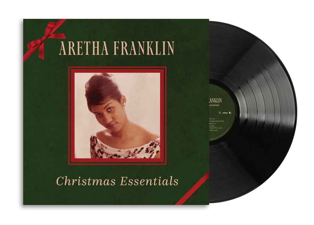 the album cover for Aretha Franklin - Christmas Essentials
