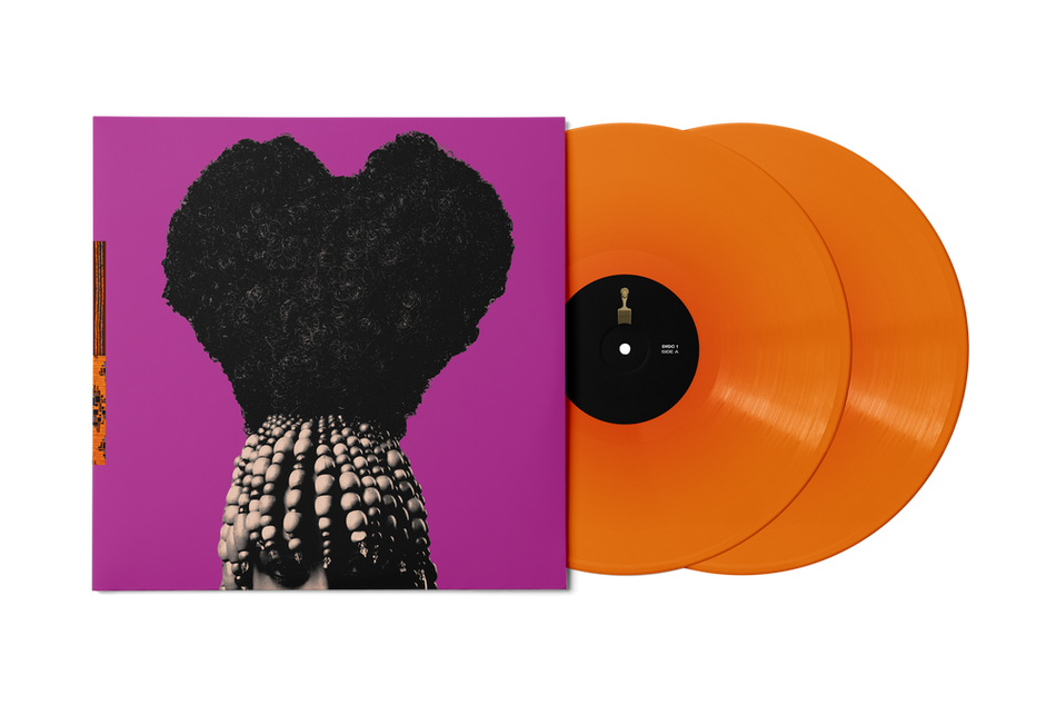 the album cover for Rapsody - God Gotta Afro & Gold Hoops [Orange with Alternate Cover]