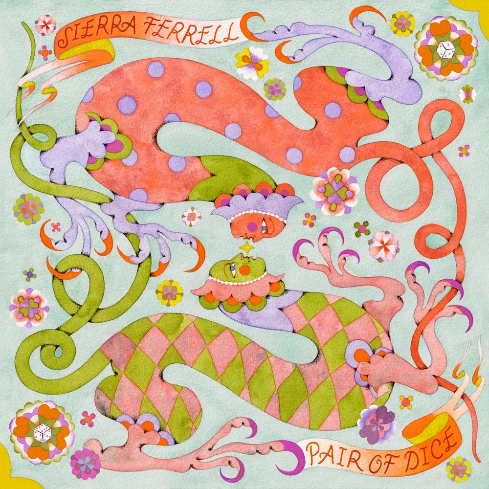 the album cover for Sierra Ferrell - Pair of Dice / Trying to Love You [Indie Exclusive La Vie en Rose Color]