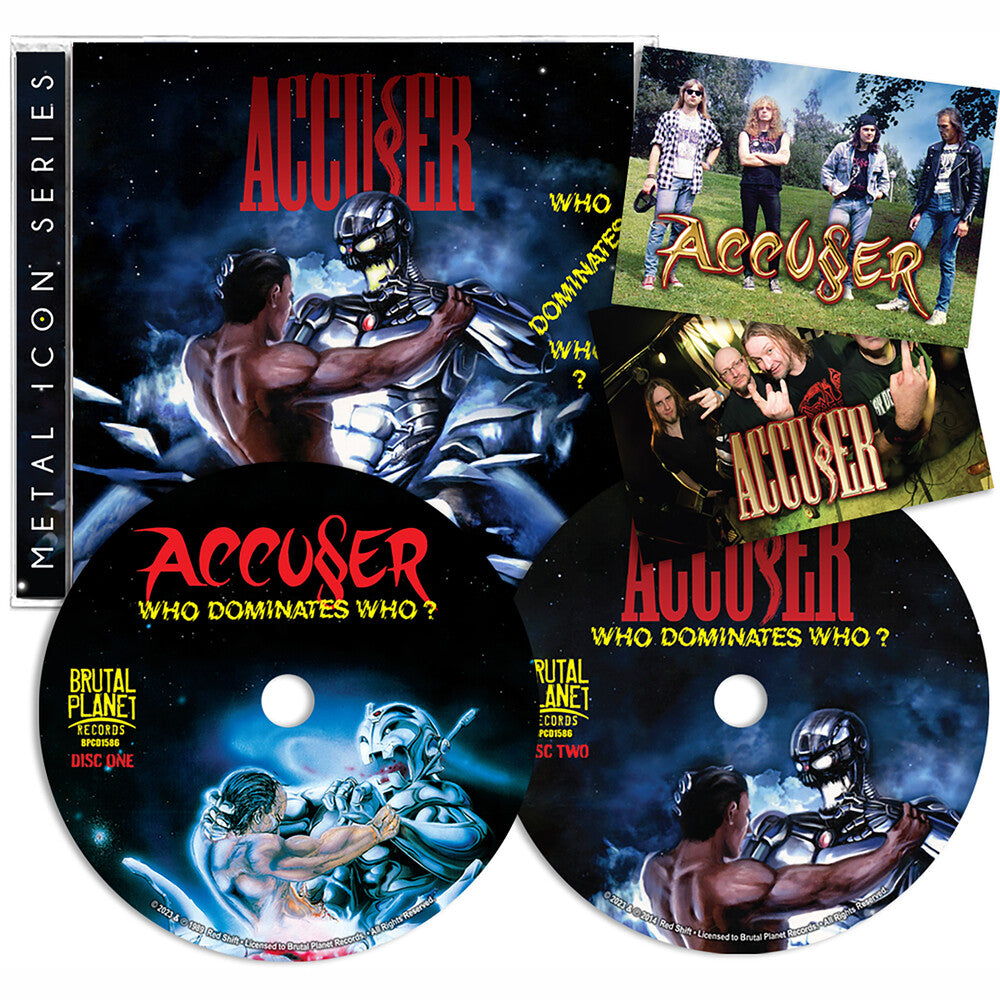 the album cover for Accuser - Who Dominates Who?