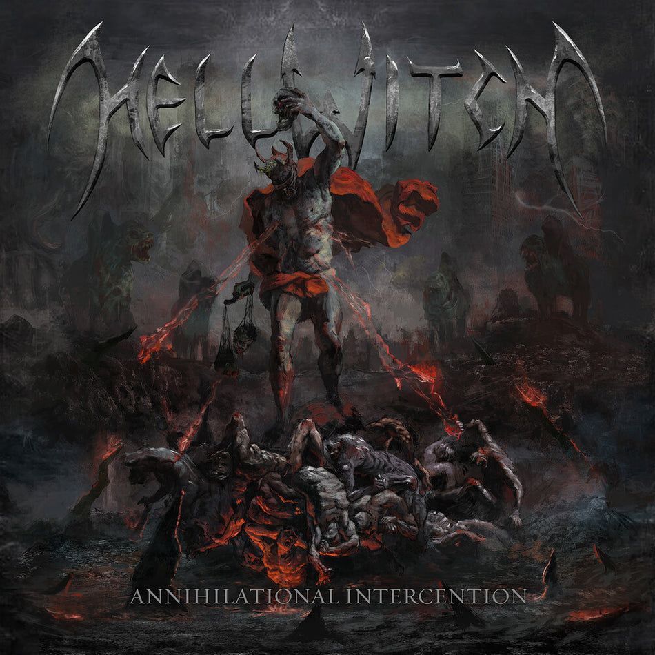 the album cover for Hellwitch - Annihilational Intercention