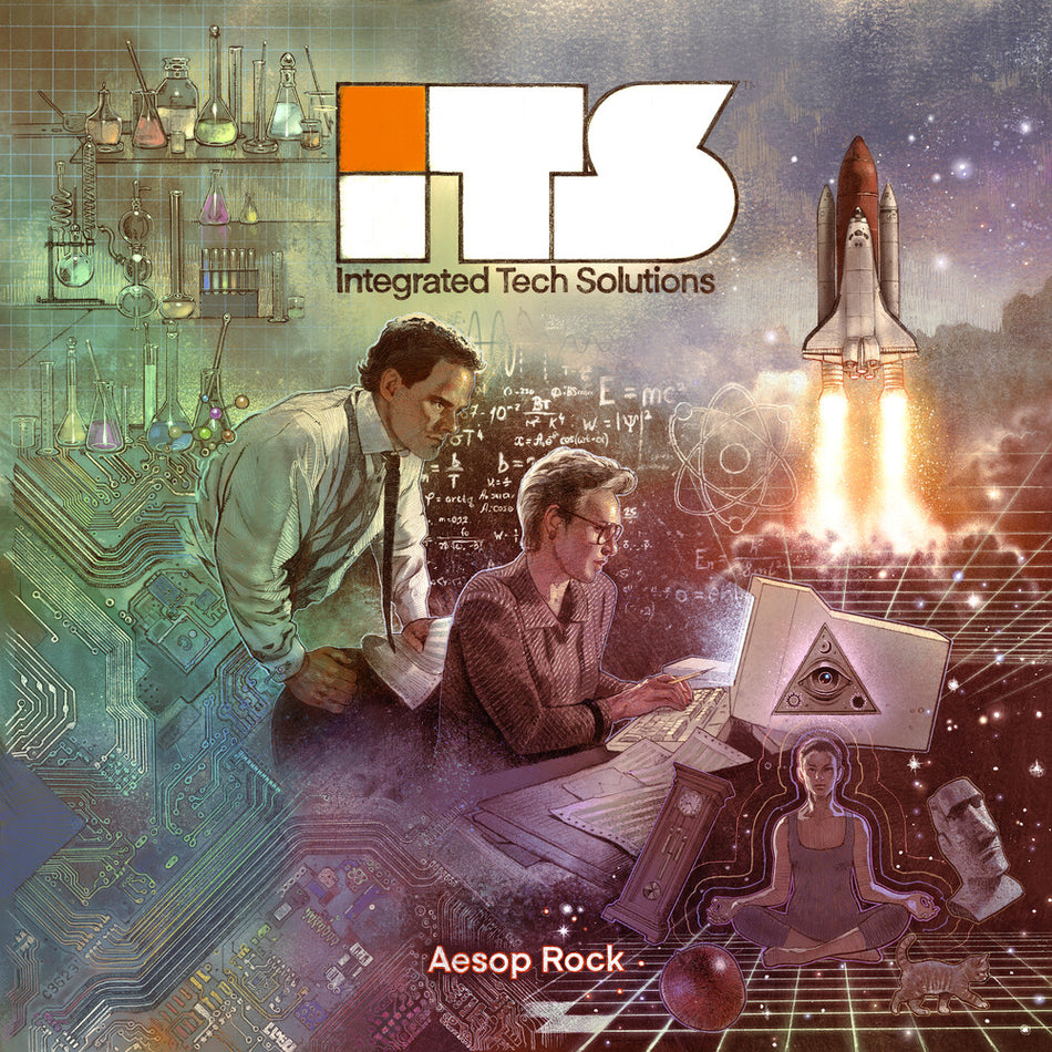 the album cover for Aesop Rock - Integrated Tech Solutions [White 2LP]