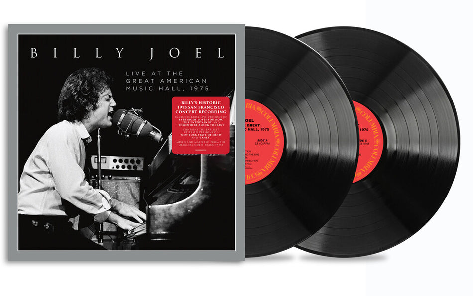 the album cover for Billy Joel - Live At The Great American Music Hall - 1975
