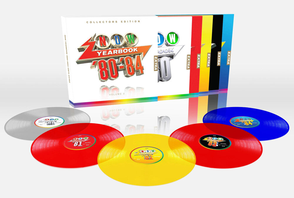 the album cover for Now Yearbook 1980-1984: Vinyl Extra 2 / Various - Now Yearbook 1980-1984: Vinyl Extra 2 / Various