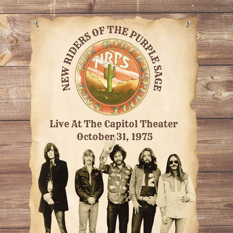 the album cover for New Riders Of The Purple Sage - Live At The Capitol Theater - October 31 1975