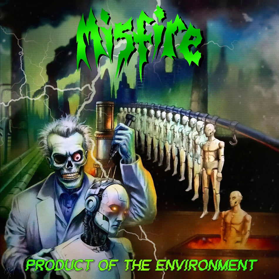 the album cover for Misfire - Product Of The Environment