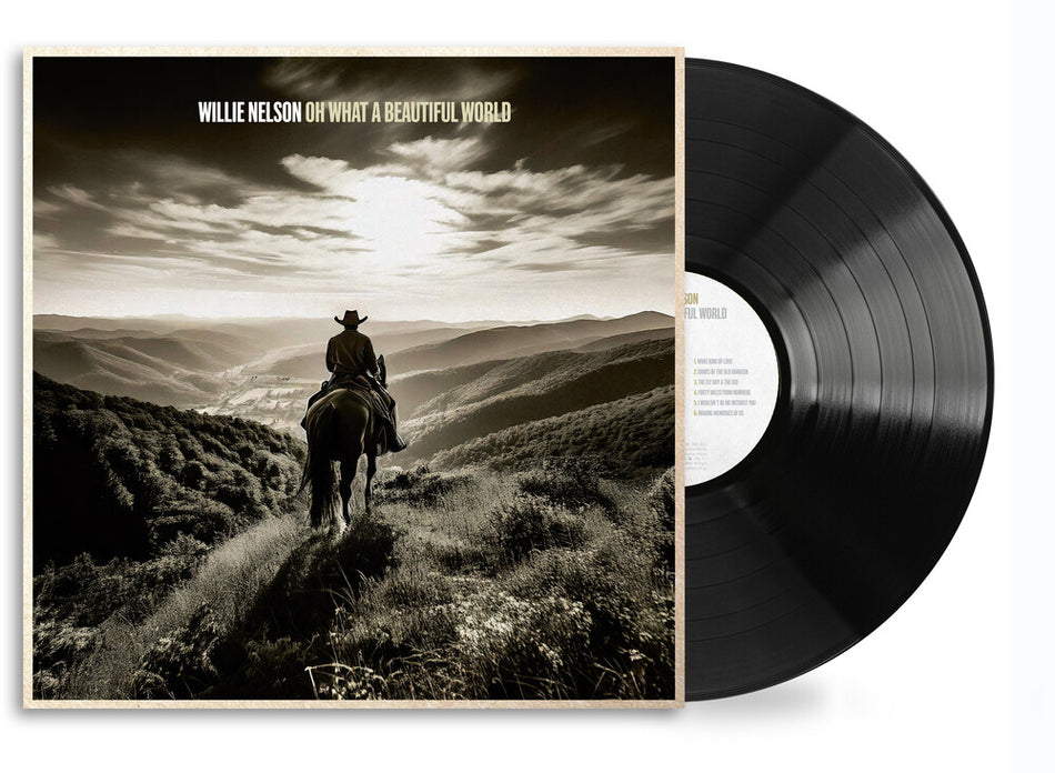 the album cover for Willie Nelson - Oh What A Beautiful World