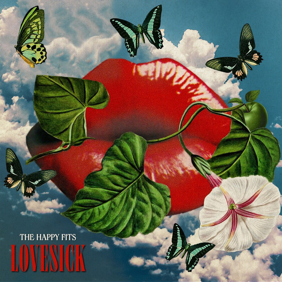 the album cover for Happy Fits - Lovesick [Indie Exclusive] Cloudy Clear With Blue Marble [Indie Exclusive]