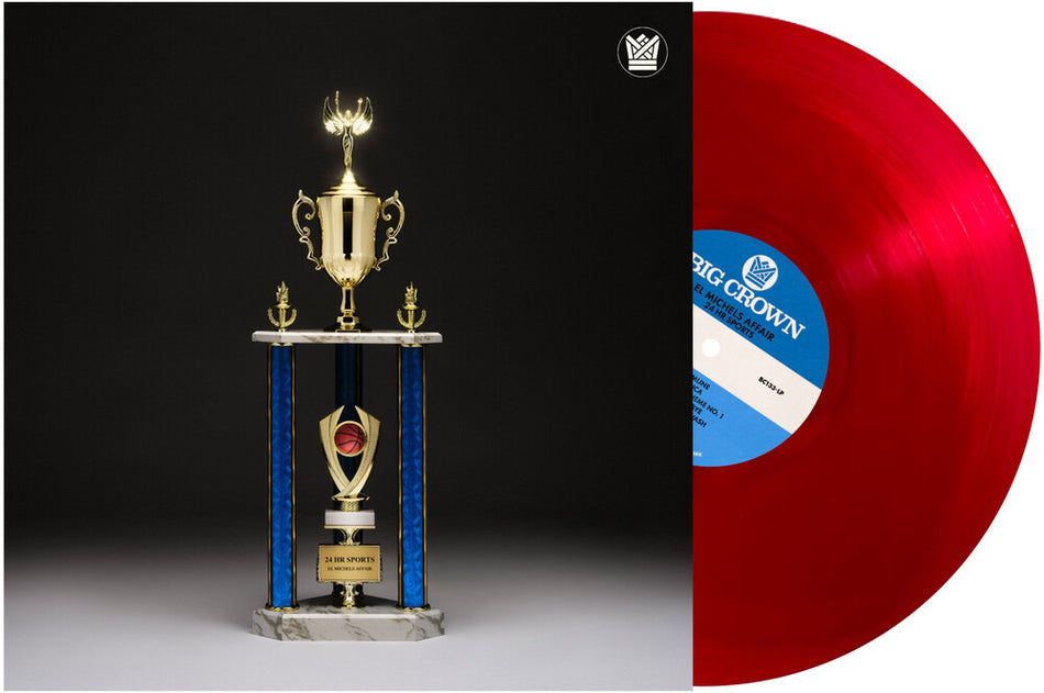 the album cover for El Michels Affair - 24 Hr Sports (Indie Exclusive Red Vinyl)