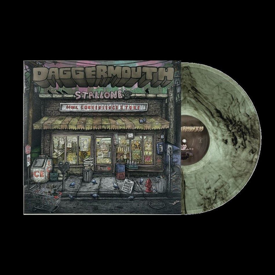 the album cover for Daggermouth - Stallone - Coke Bottle W/ Black Swirl