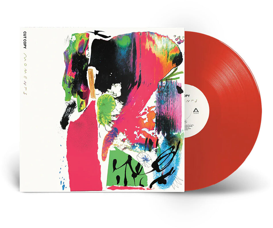 the album cover for Cut Copy - Moments [Apple Red Opaque]