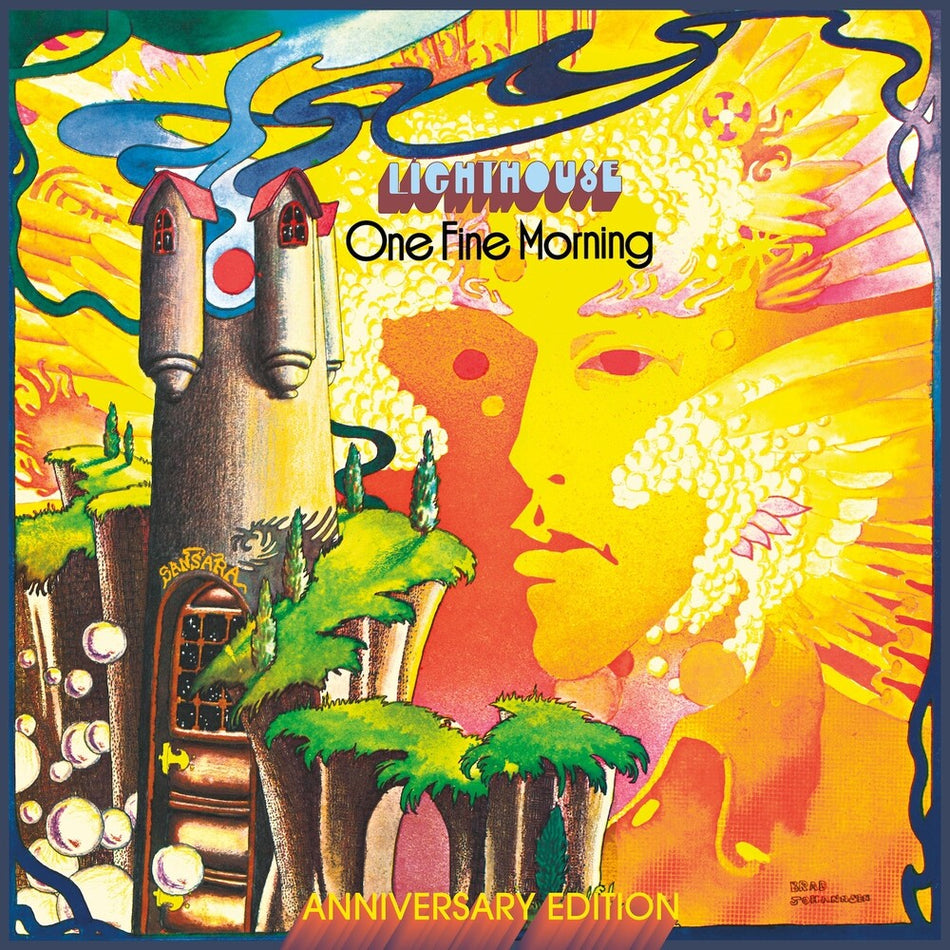 the album cover for Lighthouse - One Fine Morning - Anniversary Edition - Yellow/Orange/Green Splatter