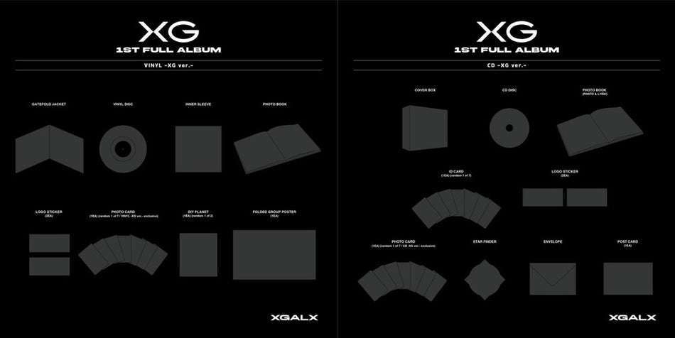 the album cover for XG - Tbd Title/1st Full Album - Regular Version