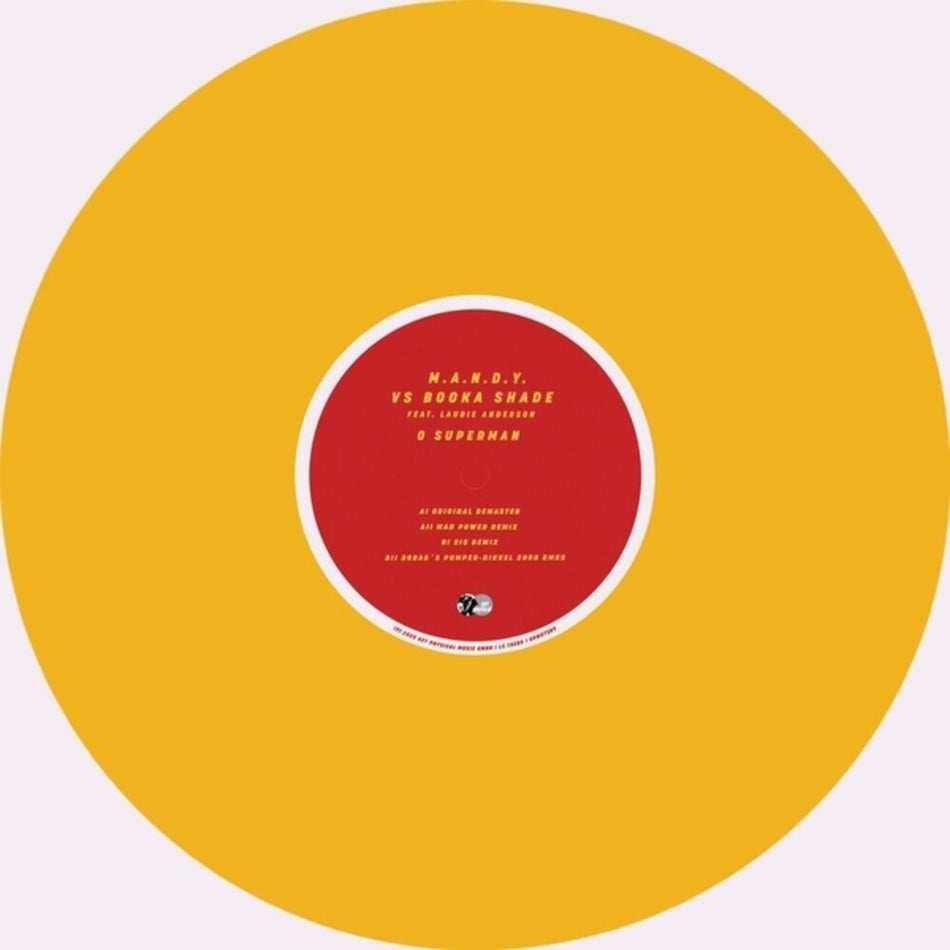 the album cover for Mandy / Booka Shade / Laurie Anderson - O Superman 2025 [Colored Vinyl] (Ep) (Ylw)
