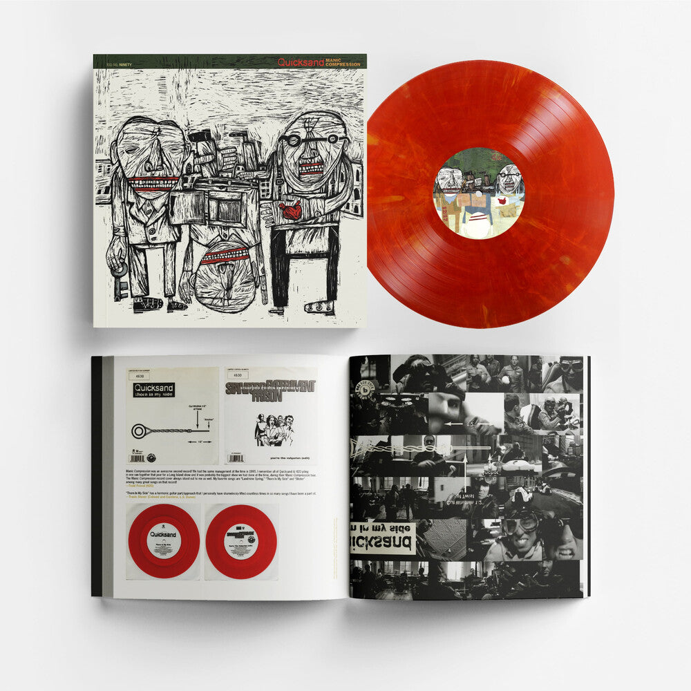 the album cover for Quicksand - Manic Compression [Eruption Marble Vinyl Deluxe Book]