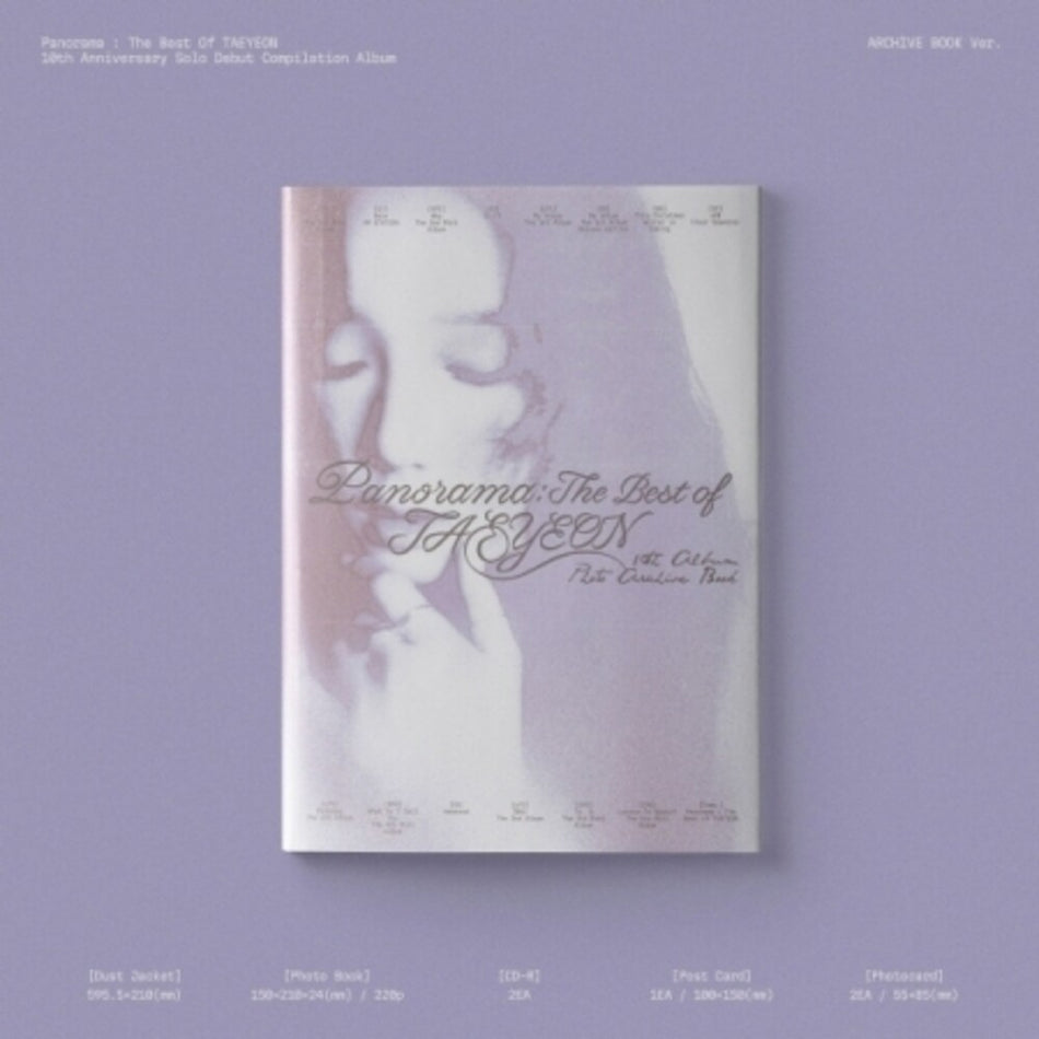 the album cover for Taeyeon - Panorama: The Best Of Taeyeon - Archive Book