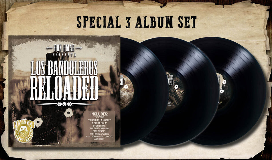 the album cover for Don Omar - Bandoleros Reloaded