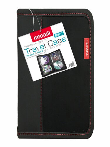 Maxell CD/DVD 96 Disc Capacity Zipper Case with plastic sleeves - Black