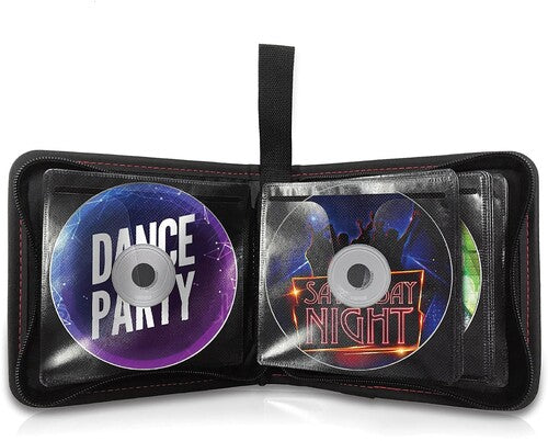 Maxell 190161 CD/DVD 24 Disc Capacity Zipper Case with plastic sleeves - Black