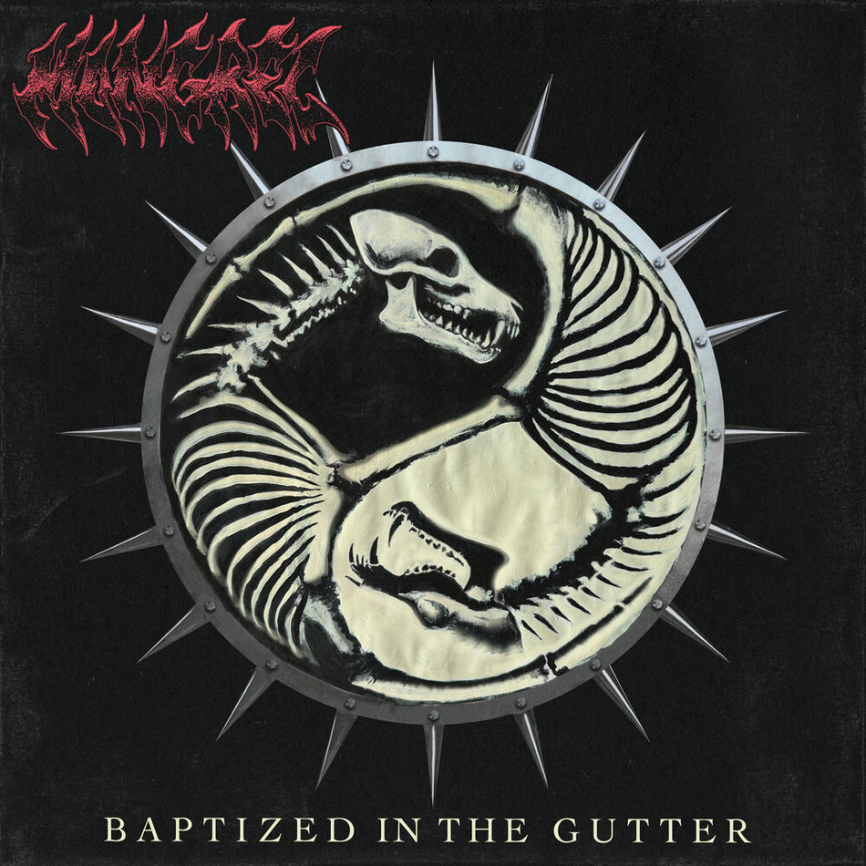 the album cover for Mongrel - Baptized In The Gutter