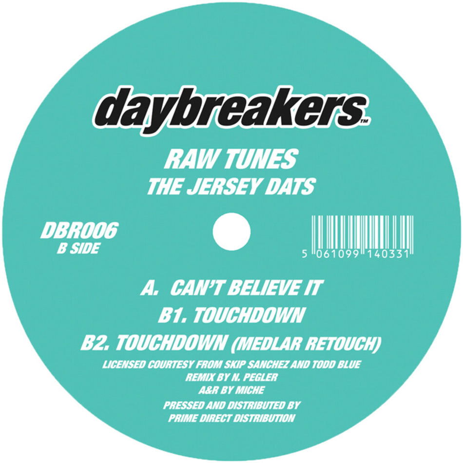 the album cover for Raw Tunes - The Jersey DATs