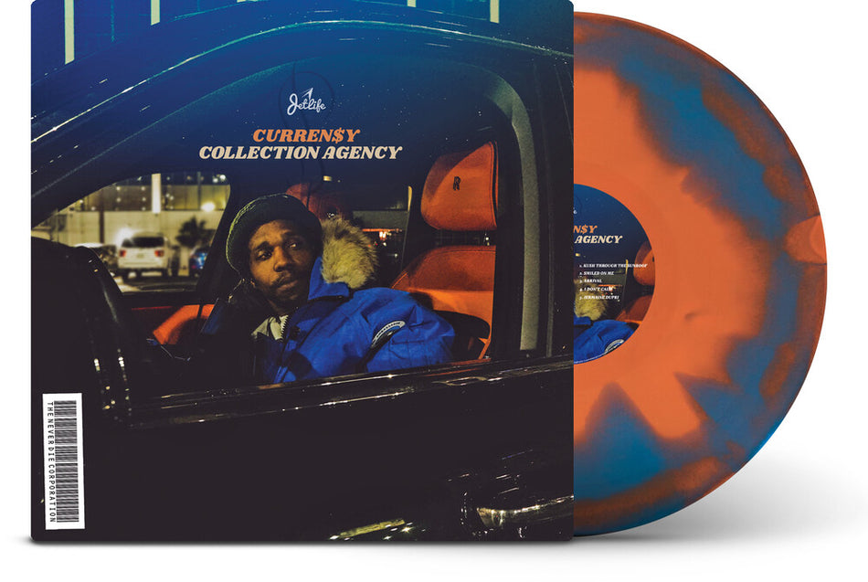 the album cover for Curren$y - Collection Agency - Blue/Orange (Blue) [Colored Vinyl]