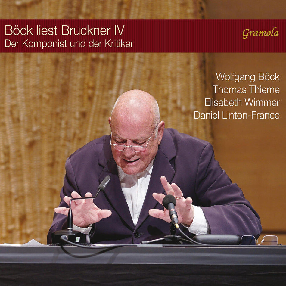 the album cover for Wolfgang Bock - Bock Liest Bruckner Iv