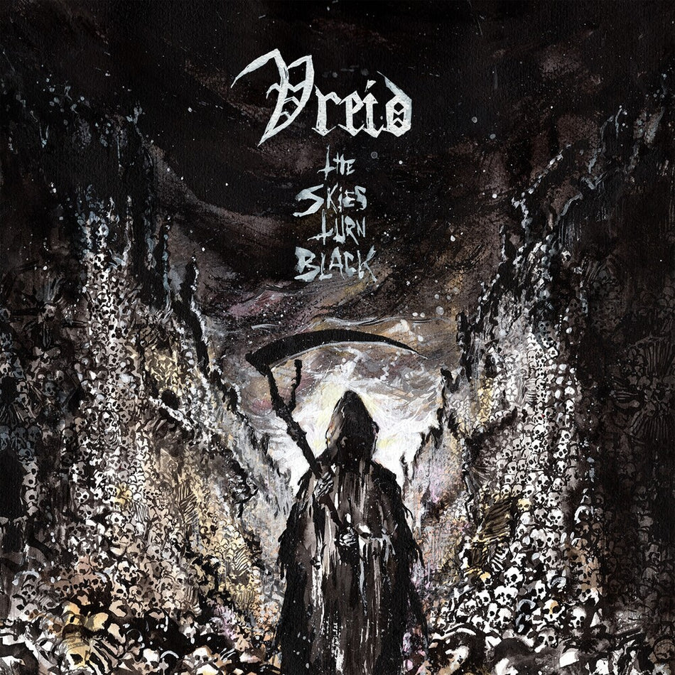 the album cover for Vreid - Skies Turn Black [Colored Vinyl] (Spla)